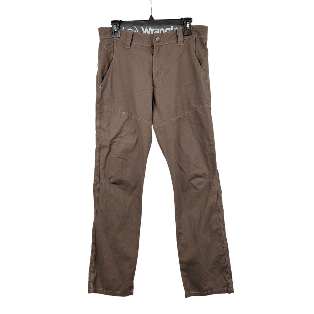 Wrangler Men's Brown Work Pants‎ Utility Cotton Stretch Size 32x32 NT867TC